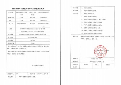 光电子器件制造环境应急预案